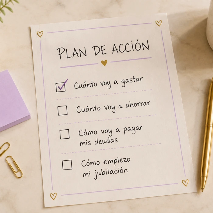 Hoja del plan de acción para ordenar las deudas